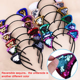 SIQUK 12 Pcs Cat Ear Headbands for Girls with a Storage Bag