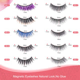 10 Pairs Magnetic Eyelash With Eyeliner, Reusable False Lashes Set , No Glue Needed