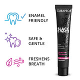 Curaprox Black is White Toothpaste Charcoal Whitening Set + CS 5460 Toothbrush Trio Pack
