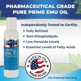BLUE SPRING Pure Prime Emu Oil For Muscles And Joints - Fast Action Pain Relief For Men And Women - Aromatherapy Healing Deep Tissue Massage - Natural Anti Aging Anti Cellulite Formula (4 oz)