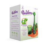 Brusheez® Kids Electric Toothbrush Set (Safari Edition) - Battery Operated, Soft Bristles, Easy On/Off, 2 Brush Heads, Animal Cover, Sand Timer, Rinse Cup, and Base - Ages 3+ (Snappy The Croc)