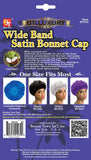 Beauty Town Luxury Wide Band Satin Bonnet Cap (Black) - 6 pack, Keeps in hair in place, comfortable, soft material, jumbo, moisturizer, coconut oil, built in moisturizer, shiny hair, premium quality, durable