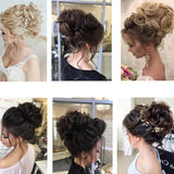 SLLIE 3/4PCS Messy Hair Bun Extensions Chignons Hair Hair Scrunchie Scrunchy Updo Hairpiece