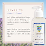 LINDI SKIN: Face Wash - Gentle, Moisturizing Formula That Hydrates and Refreshes Your Body and Scalp (4 oz.)