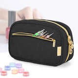 Luxja Nail Polish Case - Holds 10 Bottles (15ml - 0.5 fl.oz), Nail Polish Organizer with Zipper Pockets (Bag Only), Black