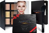 Aesthetica Cosmetics Contour and Highlighting Powder Foundation Palette/Contouring Makeup Kit Gift Set; Easy-to-Follow, Step-by-Step Instructions Included