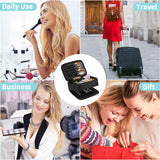 DIMJ Makeup bag and Jewelry Bag, 2 in 1 Travel Makeup Bag Organizer with Compartments Portable Waterproof Storage Case for Cosmetics Brushes Necklaces Earrings Bracelets Toiletry