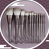 MAANGE Makeup Brushes,12 Pcs Professional Premium Synthetic Makeup Brush Set,Travel Foundation Powder Eyebrow Concealer Kabuki Make up Brushes Set Kit (Black)