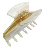 French Amie Chic Ivory Handmade Celluloid Large 3 Inch Jaw Hair Claw Clip Clamp Clutcher