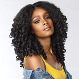 Sensationnel Empress Curls Kinks&Co Synthetic Textured Lace Front Wig - MONEY MAKER (1B Off Black)