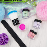BQTQ 12 Colors Nail Dip Powder Dipping Powder Acrylic Nail Powders with a Soft Nail Brush and a Nail File for French Nail Manicure Nail Art, No UV/LED Lamp Needed