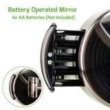 Ovente Wall Mount Makeup Beauty 9.5 Inch 1X Vanity Mirror LED Lights, 10X Magnification, Double Sided 360 Rotation, Option of AA Batteries or USB Adapter Powered, Antique Brass MLW45AB1X10X