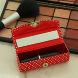Mix Polka Dot Lipstick Case With Mirror Purse Holder Set of 6