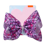 2 Pack Hair Ribbon Hair Bows Little Mermaid Design Large Hair Clip 9 Inch Hair Barrettes Colorful Hair Clips Kawaii Accessories Cheer bows Hair Ribbons