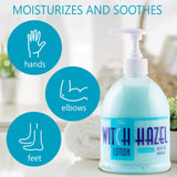 Fuller Brush Witch Hazel Lotion - Natural Moisturizing Cream For Dry Hands W/Pump - Itch Free Moisture For Dry Callous Hands - Moisturizer For Men & Women