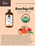 100% Pure Organic Unrefined Cold Pressed Rosehip Oil-Rosa Canina (4 fl.oz)