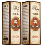 Captain Thug Medieval Beard Oil Restores Moisture, Softens And Reduces Beard Itch for All Lengths Of Facial Hair, 2 Pack