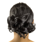 Lux Accessories Black Faux Hair Extension Cheerleader Ponytail Hair Clip