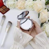 2 Pack,Wedding Keepsake Gift,1 Mother of the Bride makeup mirror 1 Mother of The Groom makeup mirror,Crystal Pocket Compact Makeup Mirrorï¼Engraved Present (champagne)
