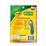 GUM - 10070942303108 Crayola Kids' Flossers, Grape, Fluoride Coated, Ages 3+, 40 Count (Pack of 6)