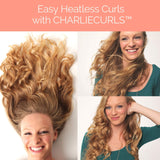 CharlieCurls: On The Go, One-Piece, Easiest No Heat Hair Curler (Plum (Box))