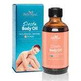 Belle Azul Siesta Body Oil - Firming, Toning & Moisturizing Bath, Body and Massage Oil for Dry Skin with Pure Argan Oil, Vitamin E, Sweet Almond Oil & Natural Essential Oils. 3.38 fl.oz.