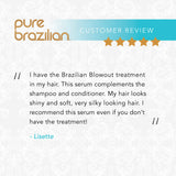 PURE BRAZILIAN Anti-frizz Daily Leave-in Serum - Strengthening Hair Treatment Formulated to Fortify and Protect Your Hair From Heat & UVA/UVB (13.5 Ounce / 400 Milliliter)