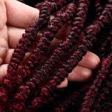 Silike 12" Fluffy Twist Crochet Hair For Beauty (24 Roots/Bundle,2 Bundles/Pack) Curly End Spring Twist Crochet Braids Bomb Twist For Women (T 1B/Bug)