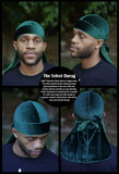 Wayvee Crowns 2Pack Premium Durags For Men Waves | 1 Velvet Durag | 1 Silk Durag (Green)