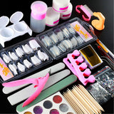 Acrylic Nail Kit Set, Acrylic powder Shiny Glitter Nail Art Decoration Professional DIY Gel Nail Kit Manicure Set with Nail Dryers