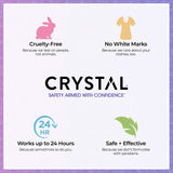 Crystal Deodorant - Mineral Roll on Vegan Deodorant for Women and Men, Lavender & White Tea - 2.25 fl. oz. (3 Pack)