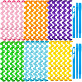 30 Pieces Hair Curlers Spiral Curls Styling Kit No Heat Hair Curlers Heatless Spiral Curlers Hair Rollers Wave Styles with 2 Pieces Styling Hooks for Most Hairstyles (65 cm, Mixed Color)