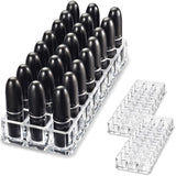 byAlegory (Set of 2) Acrylic Lipstick Makeup Organizers 24 Space Beauty Storage Refillable Cosmetic Container - Clear