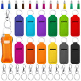 36 Pieces Colorful Chapstick Holder Lipstick Holder Keychains with Keychain Tassels and Metal Clip Cords for Lipstick, Chapstick, Lip Balm, 12 Colors