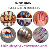 Gellen Gel Nail Polish Set - Color Changing Temperature Gel Series Pure Glitters Sparkle Colors, Trendy Fun Nail Art Colors Home Manicure Nail Gel Kit