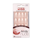 Kiss Salon Acrylic Nude French Nails 28 Count