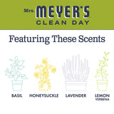 Mrs. Meyer's Clean Day Kitchen Essentials Set, Includes: Hand Soap, Dish Soap, and Multi-Surface Cleaner, Lemon Verbena Scent, 3 Count Pack