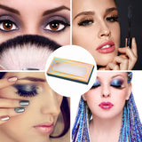 100 Pieces Empty Eyelashes Packaging Paper Case Eyelash Holder Box Eyelashes Container with Holographic Design for False Eyelash Care Cosmetic Tools