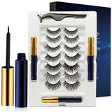 Magnetic Eyelashes with Eyeliner Kit 7 Pairs, DUOERLA 3D False Eyelashes Magneitc Eye Lashes Pack for Women, Fake Mink Eyelashes Magnetic Eyeliner Kit with Applicator, Easy Clean, Reusable, Natural Look,Glue Free.