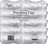 Diane Processing Caps, 200-pack, hair color, chemicals, perms, hair conditioner, one size, extra large, reusable, protects your hair, dyeing, hair care, salon use, professional use, stylist, secures, elastic band
