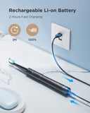 Electric Toothbrush, Fairywill Sonic Toothbrush for Adults with 8 Dupont Bursh Heads, Ultra Cleaning with 40,000 VPM 5 Modes 2 Hours Charging for 30 Days Use, E11 Black Rechargeable Power Toothbrush