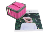 Essential Oil tTravel case Bags Holds 16 Bottles Perfect for Travel Home Stock Perfects for Beauty Comestic Bottles Storage with Portable Handle - Size 5ML, 10ML, 15ML 3` High with Top Handle (Pink)