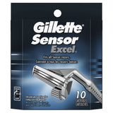 Gillette Sensor Excel Shaving Cartridges for Men Quantity: 10 Cartridges