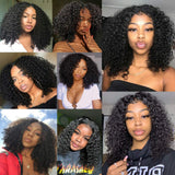 Lizzy Short Curly Bob Wigs for Black Women Kinky Curly Black Bob Wig Synthetic Natural Looking Heat Resistant Short Curly Wig