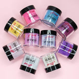 Dip Powder Nail Kit - 10 Dip Powder Colors Refill with Glitter Nail Dip Powder