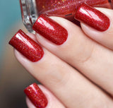 ILNP Stopping Traffic - Fire Engine Red Holographic Nail Polish