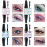 2 in 1 COOSA 4 Colors Waterproof Lengthen Colored Mascara,Natural Long-Lasting Smudgeproof Variety Pack Eyelash Mascara for Eyelash Eye Makeup