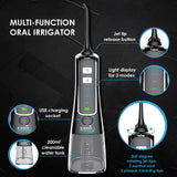 Water Dental Flosser Professional with 4 Jet Tips, Rechargeable Dental Flosser with 3 Modes Anti Leakage Design, Water Jet Teeth Cleaner Ideal for Adults & Kids Use at Home and Travel (Black)