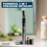 Wahl Micro Groomsman Personal Pen Trimmer & Detailer for Hygienic Grooming with Rinseable, Interchangeable Heads for Eyebrows, Neckline, Nose, Ears, & Other Detailing - Model 5640-600