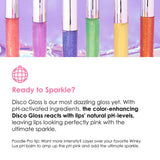 Winky Lux Disco Lip Gloss, pH Glitter Lip Gloss, Cute Color-Changing Pink for Glossier Lips with No Flavoring, 0.14 Oz, Hustle